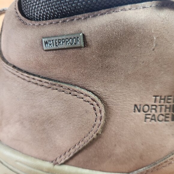 The North Face Hikers Mens 10.5 Waterproof Dark Brown Leather Mid Hiking Boots - Picture 7 of 14